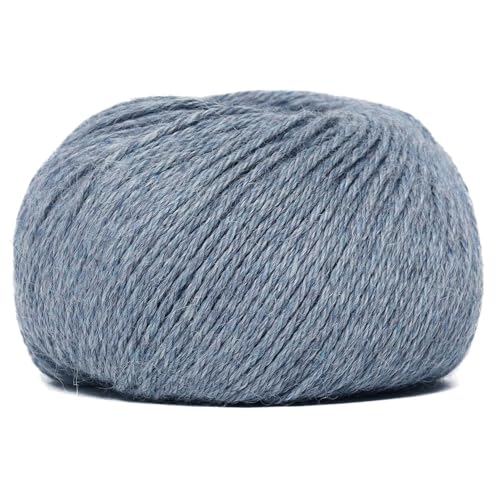100% Baby Alpaca Yarn 3 Skeins 150g DK Weight Knitting Crochet H. Sky Blue | Made in Peru with natural warmth and softness featuring 327yd of premium fiber ideal for scarves shawls sweaters and more - color: Heather Sky Blue, size: DK