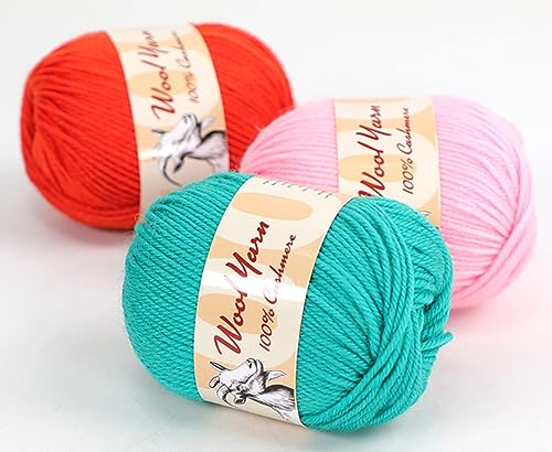 100% Cashmere Wool Yarn (Pack of 10) by Yonkey Monkey 500gr Imported Knitting Crochet (Orange 06) - color: Orange 06