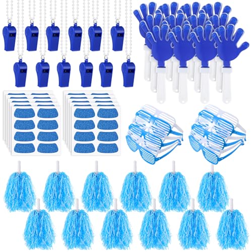 Realspring 148 Pcs Team Spirit Accessories for Sport Events - color: Blue White