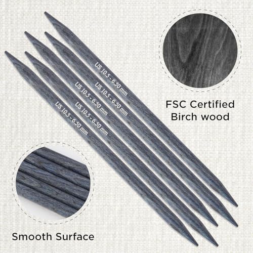KnitPro Dreamz Double Pointed Needles 8" (20cm) | US Size 10.5 (6.5mm) - size: US 10.5 (6.50mm)
