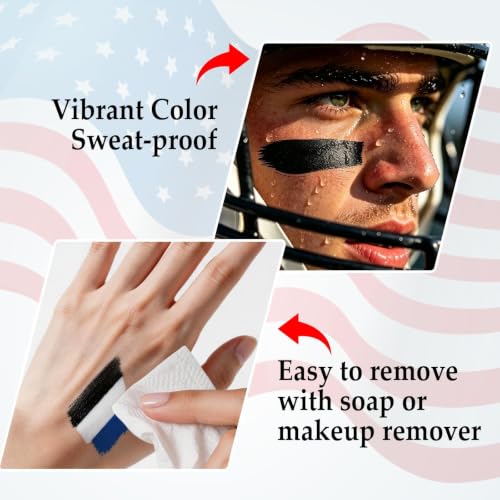 8 Packs Baseball Eye Black,Anti-glare Sweatproof Eyeblack Sticks | Under Eye Sports Paint Sticks for Game,Face and Body Paint Sticks for Football Softball Lacrosse Athletes Fans,8 Colors - size: 8 Colors - 8 Packs