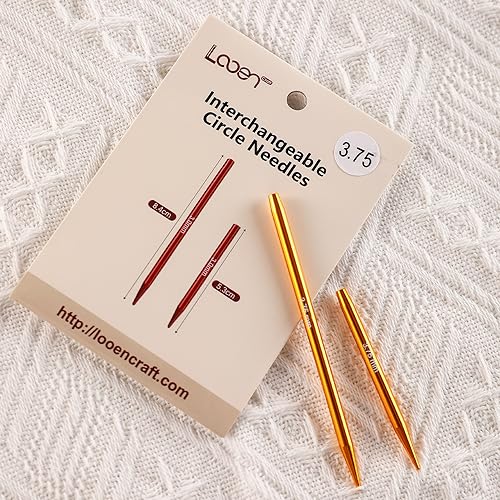 Interchangeable Circular Knitting Needles for Hand Fatigue – 2 Pcs Lightweight Aluminum (3.25mm / US 3), Ergonomic Round Knitting Kit for Seniors & Hobbyists, Smooth Non-Snagging Crochet