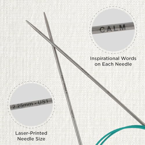 KnitPro The Mindful Collection Fixed Circular Needles 16" (40cm) | US Size 1 (2.25mm) - size: US 1 (2.25mm)