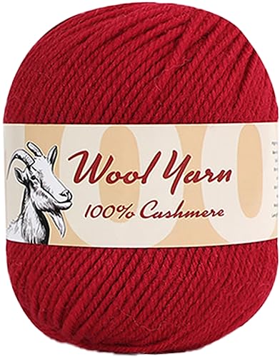 100% Cashmere Wool Yarn (Pack of 10) by Yonkey Monkey 500gr Imported Knitting Crochet (Red 03) - color: Red 03