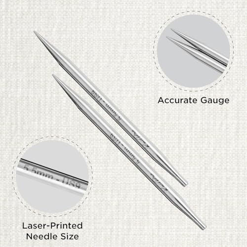 KnitPro Stelo Lace Interchangeable Tips 4" (10cm) | US Size 9 (5.5mm) - size: US Size 9 (5.5mm)
