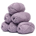 100% Superwash Wool Yarn 6 Skeins 300g DK Weight Knitting Crochet D. Lilac | Sourced from Peru for breathable warmth and 654yd total length per 300g pack ideal for soft baby garments hats and sweaters - color: Dreamy Lilac