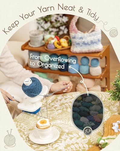 Adhafera Yarn Winder, Ball Winder for Crocheting, Yarn Spinner for Knitting | 4oz, Durable ABS Plastic, Manual, Easy to Use, Quick Install, Protable, The Helper for Yarn Collection Lovers - color: Yarn Winder