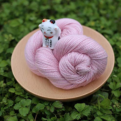 Lotus Yarns Silky Cashmere Fingering Weight Knitting Yarn Skein Shiny Soft and Breathable Crochet Yarn, Great for Shawl, Scarves, Top and Craft Projects (01-White) - color: 01-White