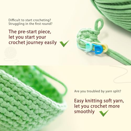 Crochet Kit for Beginners Adults - Bee Grow Up Starters Crochet Kit, Beginners Crocheting Kitting for Adults Teen, DIY Craft Gifts with Crochets Yarns, Hook, Step-by-Step Video, Instruction - color: Bee grew up