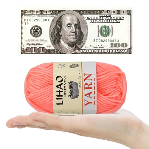 LIHAO 12 Skeins Mini Yarn for Knitting Crochet Craft | 100% Acrylic, Anti-Splitting