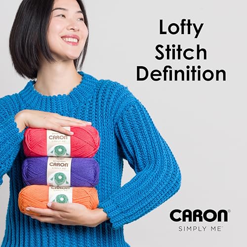 Caron Simply Me Citrine Yarn - 2 Pack of 200g / 7oz - 62% Acrylic 20% Nylon 18% Wool - #5 Bulky - 246Yards - Knitting/Crochet - color: CITRINE
