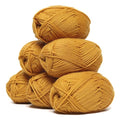 100% Superwash Wool Yarn 6 Skeins 300g DK Weight Knitting Crochet Gold | Sourced from Peru for breathable warmth and 654yd total length per 300g pack ideal for soft baby garments hats and sweaters - color: Gold