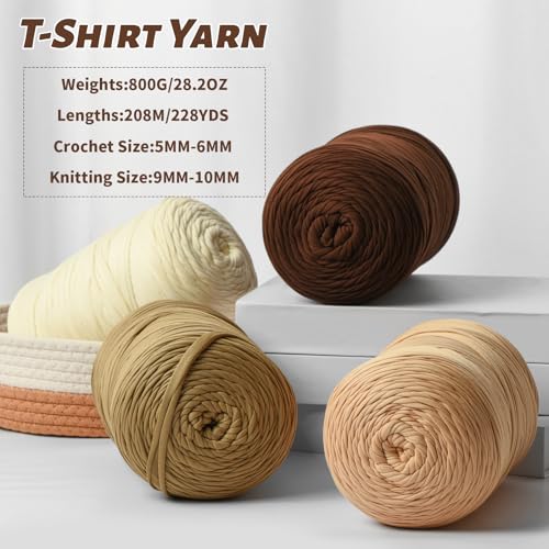 (800g/228yds) T Shirt Yarn, Soft Tshirt Crochet Yarn for Crafts and DIY Knitting Crocheting Cloth/Bag/Basket/Coaster, 100% Polyeste Elastic Fabric Chunky Thick (Burgundy) - color: Burgundy