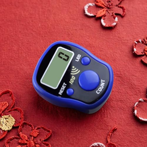 Hand Counter Clicker,Electronic LED Digital Display Resettable | Hand Finger Counter | for Golf, Goods Counting, Running Laps, Knitting Rows, Participants, Game Scores, Coaching - color: Blue