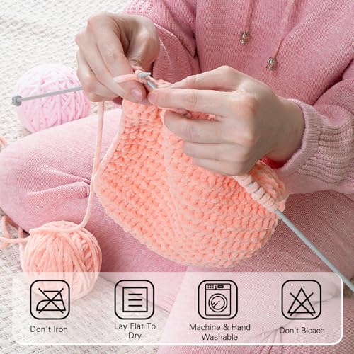 Mooaske Chenille Yarn for Crocheting, 300g/393yds Fluffy Baby Blanket Yarn | Soft plush thick chenille yarn for crocheting. 300g/393yd total. Ideal for baby blankets, amigurumi, scarves & home decor. - color: Army Green
