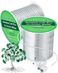 FIVEIZERO 14&9 Gauge Wire Aluminum Craft Wire,Sliver Jewelry Wire | Bendable Metal Wire;1.5mm/3mm Wire for Jewelry Making,Wire Wrapping,Floral Sculptures,Clay & Christmas Ornaments Crafting - size: 14+9 Gauge