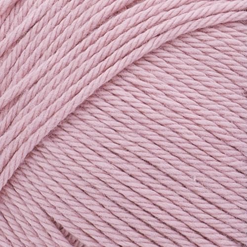 Lion Brand Yarn 24/7 Cotton DK Lightweight Yarn for Crochet, Knitting, Crafts, Cameo, Pink, 1 Pack, Natural Fiber for Soft Shawls, Light Blankets, Summer Projects | Cotton Yarn for Knitting, Crochet, Crafts, Light Weight Fiber for Bags, Blankets, Soft Sha