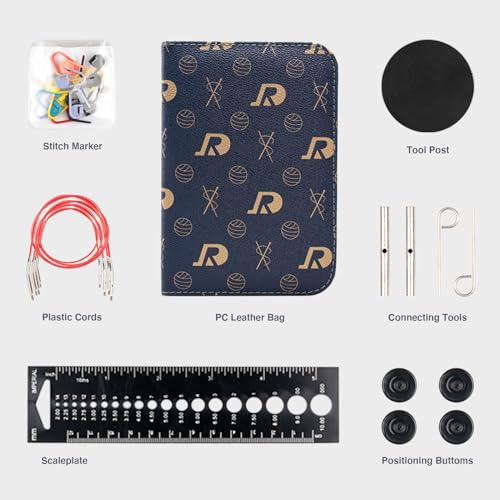Slplirs Knitting Machine Needles Kit - Smooth and Durable, Circular Knitting Needles for Knitting Enthusiasts (Silver)