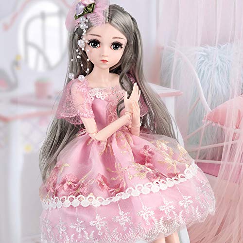 UCanaan BJD Dolls 1/4 SD Smart Doll 18 Inch 18 Ball Jointed Doll DIY Toys with Full Set Clothes Shoes Wig Makeup, Best Gitfs for Girls Christmas Birthday - color: Teresa