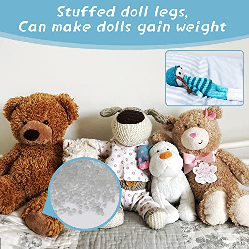 700g/24.69oz Premium Stuffing Beads, Polyfill Stuffing Poly Pellets | Filler Beads Stuffing for Stuffed Animals, Glass Filling Beads, Filled Beads Weighted Stuffing Bead for Craft DIY Decor - size: 700g