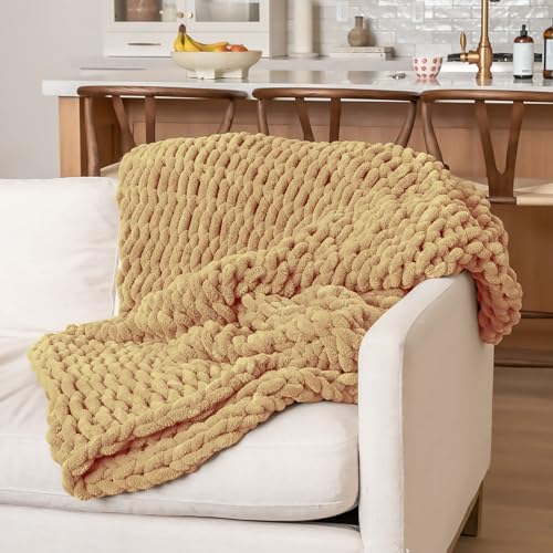 10 Pack Khaki Fuzzy Chunky Yarn for Hand Knitting, Bulky Thick Fluffy Chenille Yarn for Crocheting, 240yds/70.5oz Jumbo Crochet Yarns, Soft Chunky Knit Blanket Yarns for Crochet - color: 10 Khaki