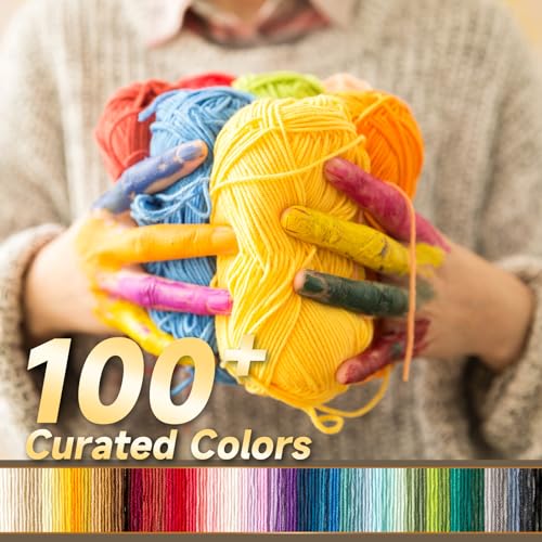 Susan's Family Combed Cotton 4 ply Yarn 5x50g-5Packs-12#Shell Pink | 5skein pack balance 60cotton40acrylic blend Fingering Yarn Soft breathable durable crochet and knit baby blanket cardigan toy - color: 12#Shell Pink