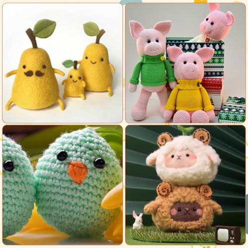 320Pcs Safety Eyes for Crocheting Amigurumi 14mm Craft Doll Eyes | Crochet Animals with Washers, Stuffed Animal Eyes for Plush Dolls Bear Doll Making Supplies - size: 14mm