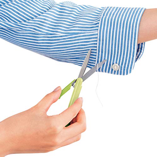 Plus Pen Style Non-Stick Compact TSA Twiggy Scissors with Cover, Green - color: Green, size: 1-Pack