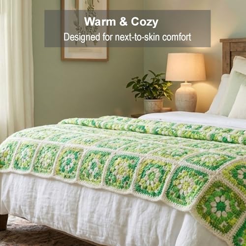 4-Pack Super Soft Chenille Velvet Yarn for Crocheting, Medium to Bulky (#4-#5), Multicolor Chenille Yarn for Blanket Making,Plushies and Beginner Knitting Crafts (Green) - color: Green