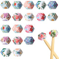 Gjinxi 18 Pcs Knitting Needle Stoppers, Hexagon Knitting Stitch Holders | Needle Caps, Silicone Point Protectors, for Knitting Accessories, and Gadgets