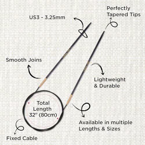 KnitPro J’Adore Cubics Fixed Circular Needles 32" (80cm) | US Size 3 (3.25mm) - size: US 3 (3.25mm)