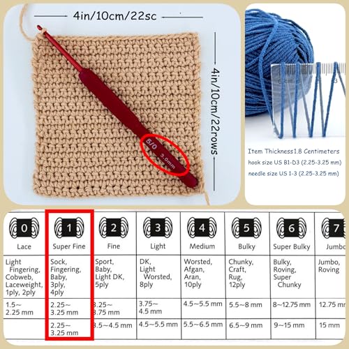Yarn for Crocheting and Knitting 12 * 1.76 Oz (50G) /195yd, Fine/Fingering Weight (1), 60% Cotton 40% Acrylic Soft Yarn kit for Making Granny Squares and amigurumi (Spring) - color: sping