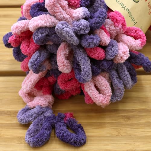 JubileeYarn Fun Finger Loops Yarn - 100g/Skein Jumbo Polyester - Diony - 5 Skeins - color: 120 Diony
