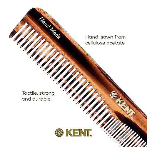 Kent 6T Fine Tooth and Wide Tooth Hair Comb, Handmade Styling Comb for Hair Care, Barber Combs, Beard Combs For Men, Styling Grooming for Men, Women and Kids - color: Tortoiseshell, size: 6 Pack