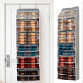 Hanging Yarn Storage Organizer 6 Zipper Closure Compartments, Knitter-Designed Over-the-Door Yarn Storage with Clear Window, Fully Enclosed, Breathable Fabric
