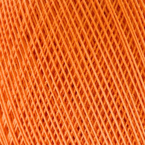 S Sensy Classic Size 10-Mercerized Giza Cotton #0 Lace Yarn Orange 618yds - color: Orange, size: 1 Skein