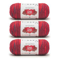 Red Heart All in One Flower Power Crochet Yarn, Burgundy Blossom, 3-Pack | #4 Medium Worsted Weight 100% Acrylic Striping Yarn for Crochet and Knitting, Up to 12 Flower Motifs, 440 yards, 250g/8.8oz - color: Burgundy Blossom