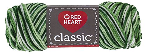 RED Heart 65338 Classic Yarn, Shaded Greens - color: Shaded Greens