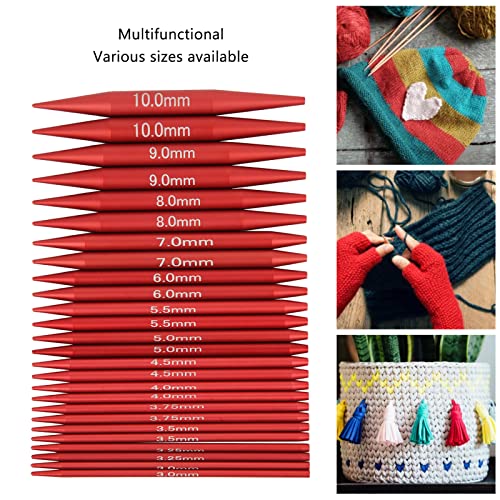 Alvinlite Interchangeable Circular Knitting Needles Set, 26 Pieces Aluminum Interchangeable Crochet Needles with 1 Storage Case, Knitting Needles Crochet Kit