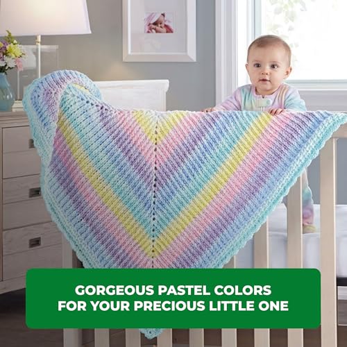 Mary Maxim Twinkle Baby Yarn for Crocheting and Knitting, Green Fingering Weight Yarn for Baby Blankets and Clothing 230 Yards Per 1.75 OZ Skein - Grass - color: Grass