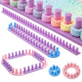 Novabright 64 Inch Chunky Yarn Blanket Loom Kit Adjustable Plastic Frame No Needle Hand Knitting for Thick Yarn Projects DIY Beginners Craft Gift - style: Plastic