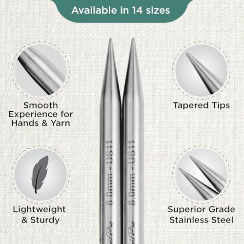 KnitPro Stelo Lace Interchangeable Tips 4" (10cm) | US Size 11 (8mm) - size: US Size 11 (8mm)