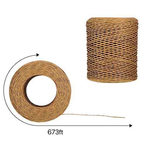 Syhood 673 Feet Floral Vine Bind Wire Rustic Craft Wire, Light Coffee | For DIY Craft Wrapping, Flower Bouquets Garland Arrangements, , Christmas Wreath Making - color: Light Coffee, size: 673 Feet