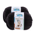 Baby Knitted Yarn - Merino Wool 10%, Cotton 40%, Nylon 50% Blended Soft Yarn Ball Suitable for Crochet Knitting, Baby Blankets and Clothes (Approximately 1.76 OZ/160 Yards)[2 Ball Set] (Brown) - color: Brown
