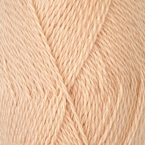Highland Haven - 100% Highland Wool Yarn Set of 3 Skeins (150 Grams) Fingering Weight - Sourced Directly from Peru - Heavenly Soft and Perfect for Knitting and Crocheting(Fingering, Peach Nude) - color: Peach Nude, size: Fingering