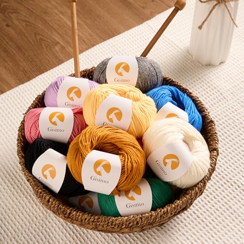 Merino Wool Yarn for Knitting & Crocheting - 35% Wool, 65% Acrylic - color: Camle, size: 6 Balls