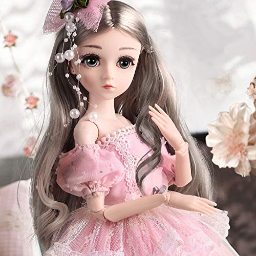 UCanaan BJD Dolls 1/4 SD Smart Doll 18 Inch 18 Ball Jointed Doll DIY Toys with Full Set Clothes Shoes Wig Makeup, Best Gitfs for Girls Christmas Birthday - color: Teresa