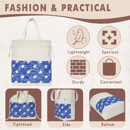 TOGETRUE Yarn Bag, Knitting Crochet Tote Bag, Yarn Storage Bags Organizer, Crochet Bags for Crocheting Project, Store Skein Ball, Short Knitting Needle (Blue) - color: Blue, size: Small
