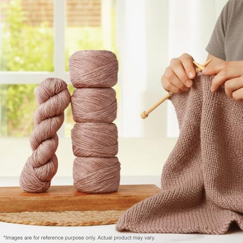 KnitPro Symfonie DK Weight Merino Wool Yarn, 200yds, 100g, Pink Pearl | 75% Extrafine Merino & 25% Silk, OEKO-TEX Certified, Hand Dyed, Colorfast, #3 Yarn Skein for Knitting & Crochet - color: Pink Pearl