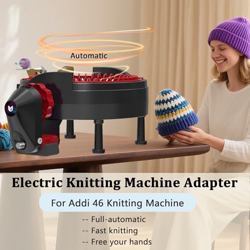 Electric Knitting Machine Adapter for Addi 46 Knitting Machine, Automatic Adapter for Crochet Machine, Knitting Machine Accessories, Black - color: BLACK